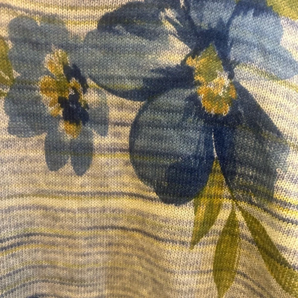 Alfred Dunner “Chelsea Market” Sweater Size M – Cozy Women’s Floral Earth Tones